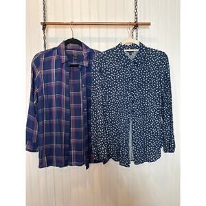 Talbots Womens Long Sleeve Casual Classic Button Down Bundle Size Petite M